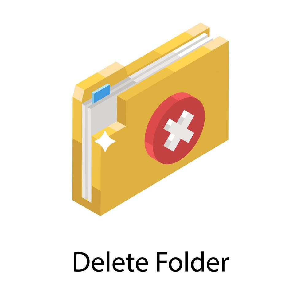 Delete Folder Concepts vector