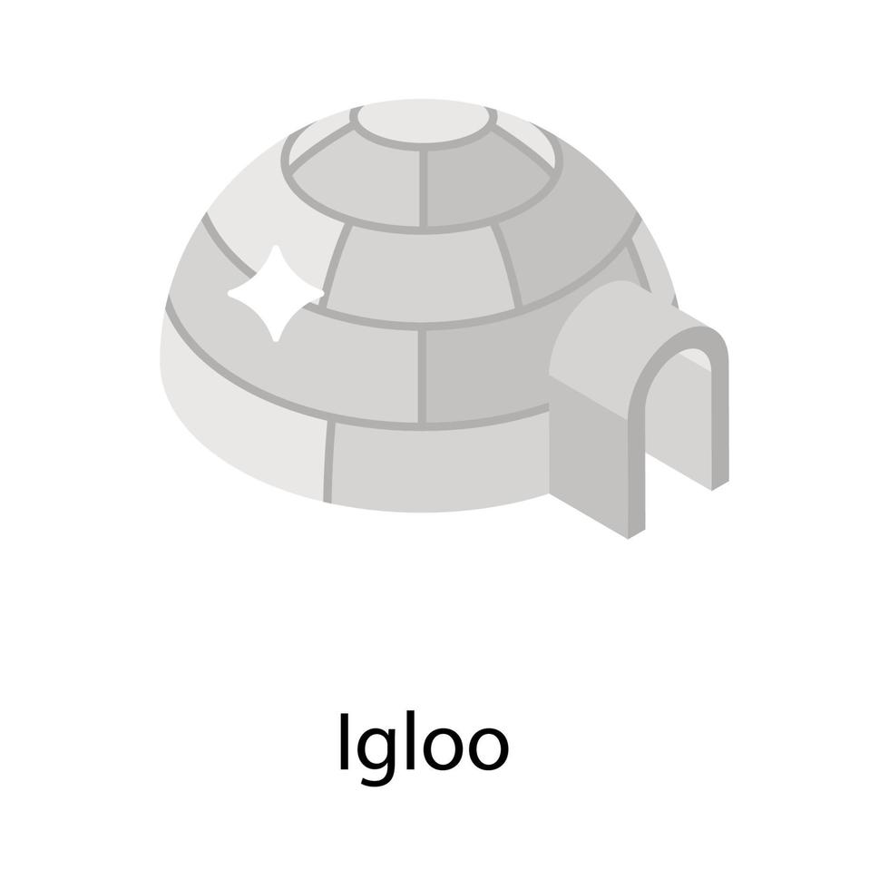 Trendy Igloo Concepts vector