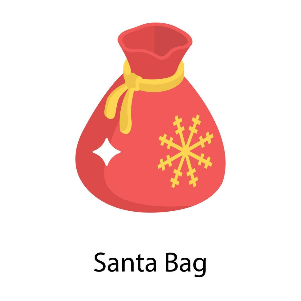 conceptos de bolsa de santa vector