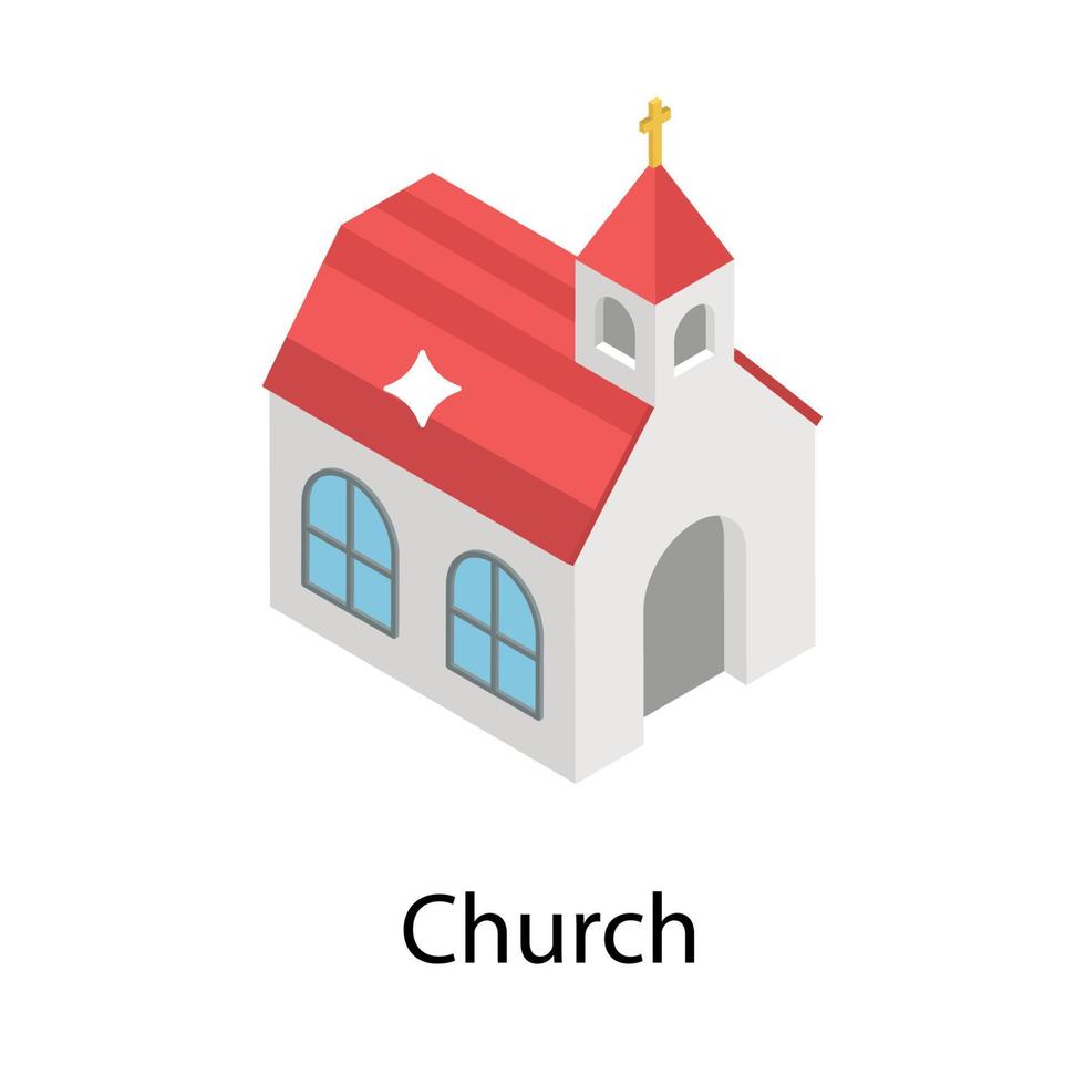 conceptos de iglesia de moda vector