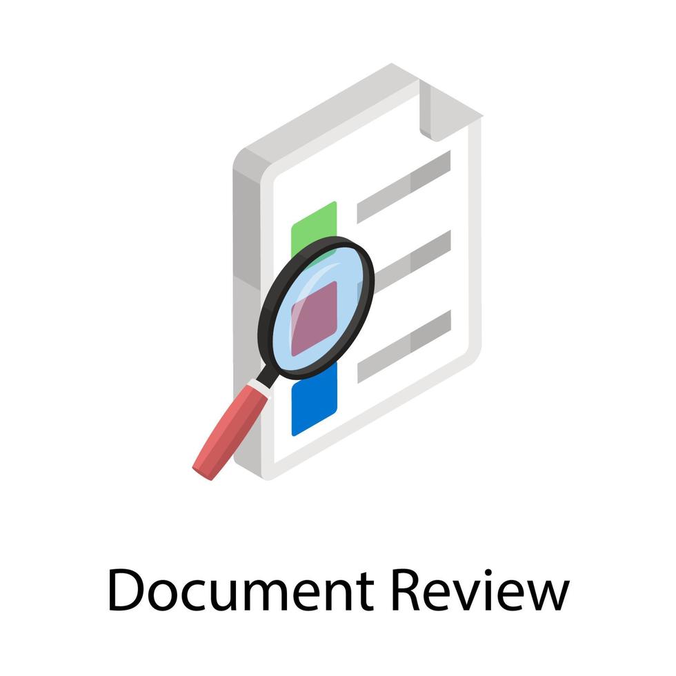 Document Review Concepts vector