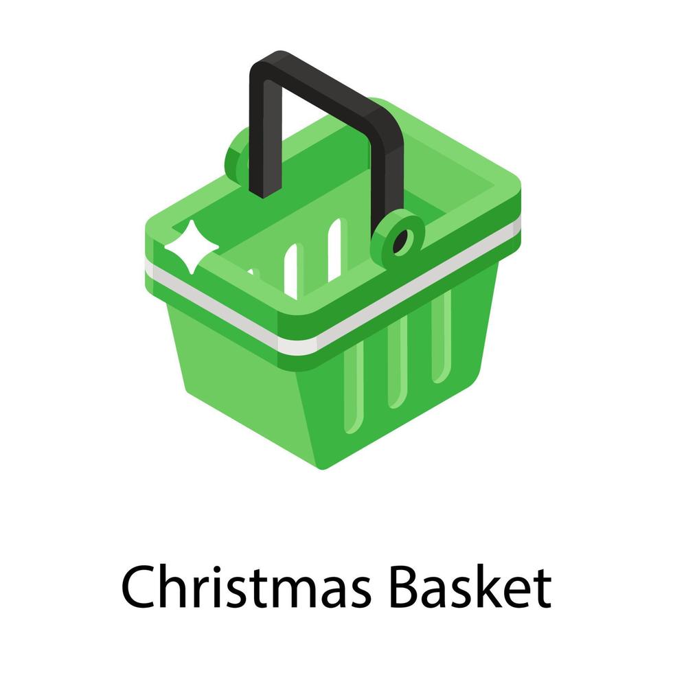 Christmas Basket Concepts vector