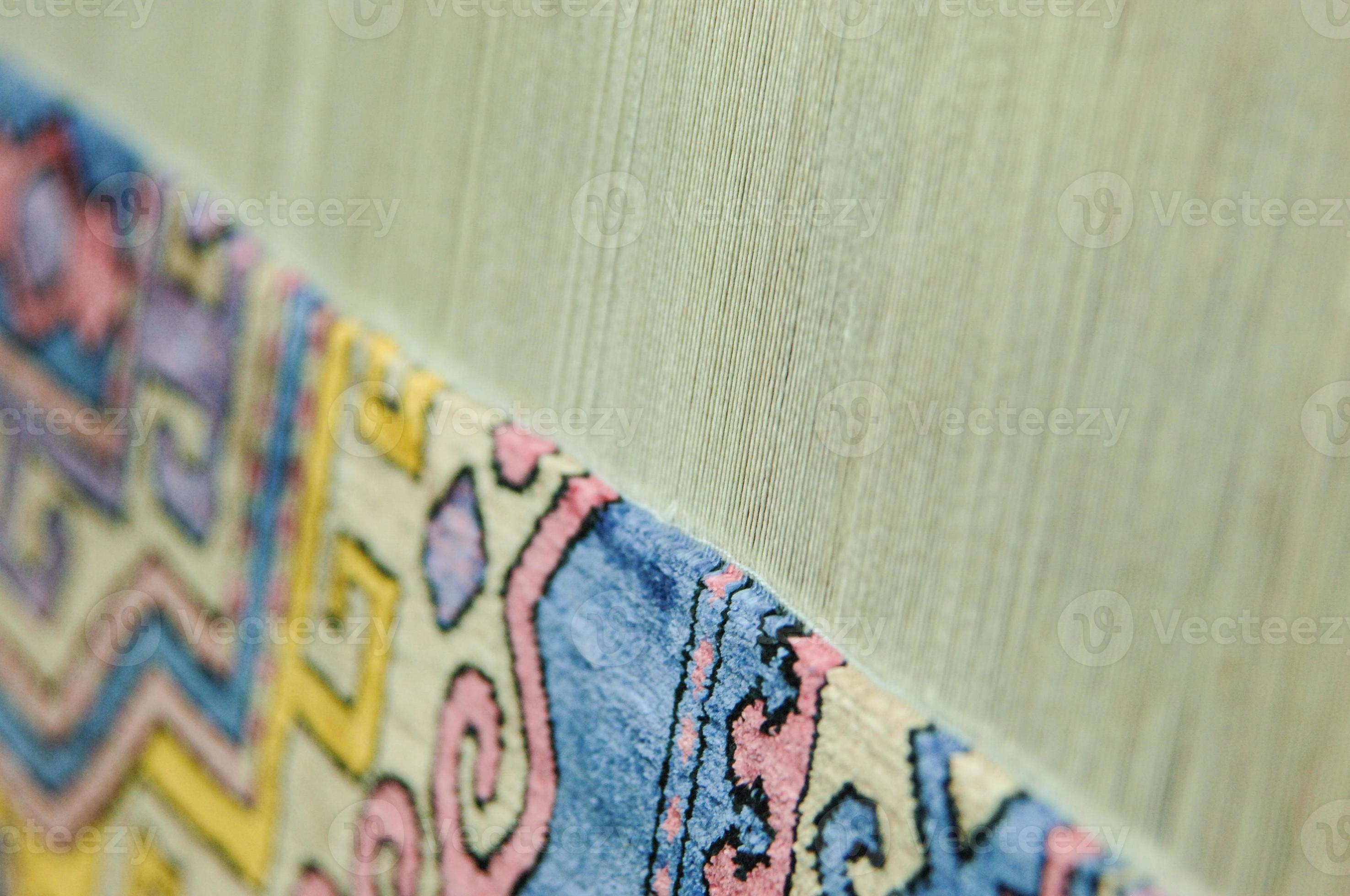 Weaving and manufacturing of handmade carpets. Carpet in the making