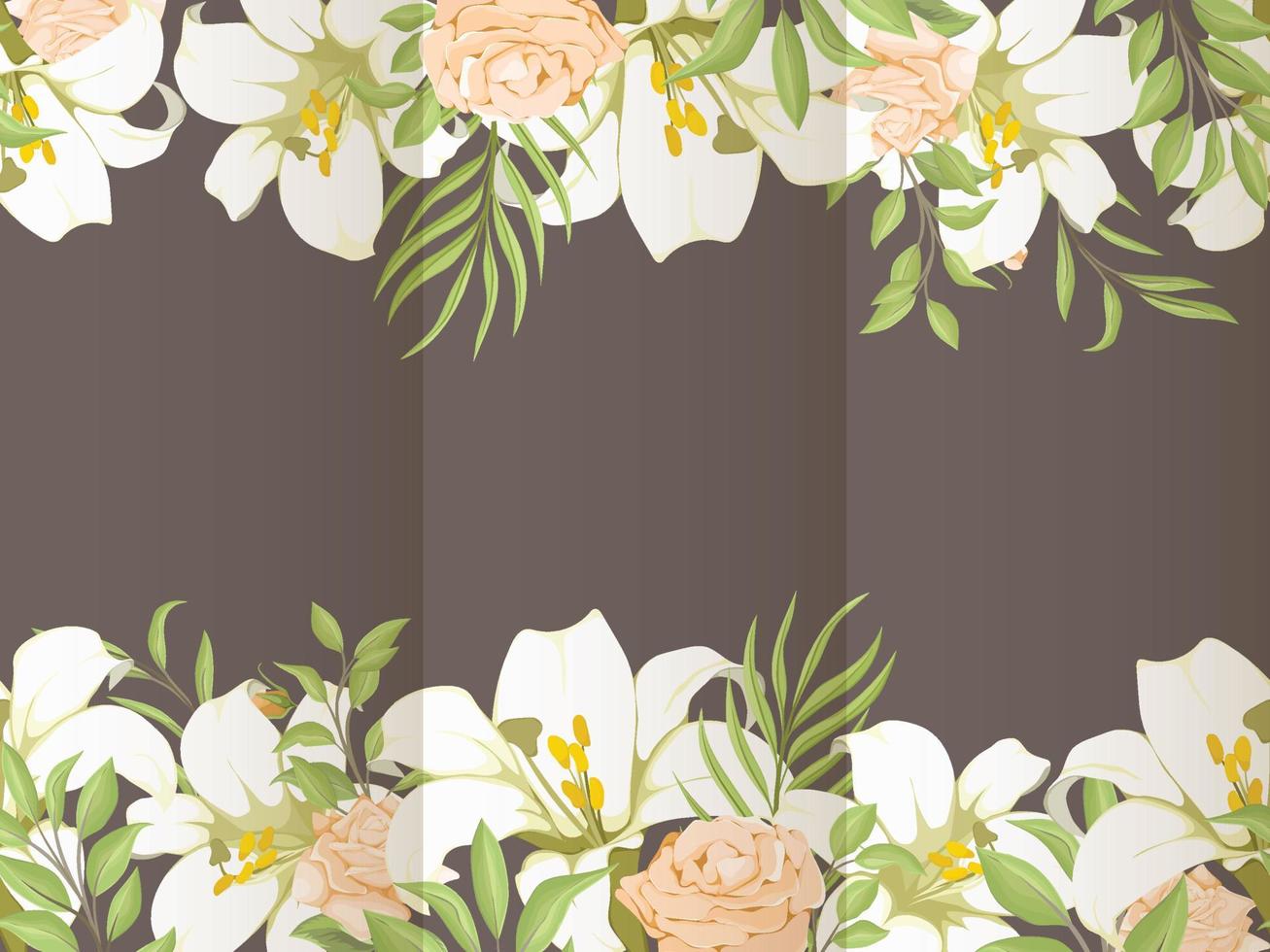 Beautifull Seamless Pattern Design with Lily Flowers vector