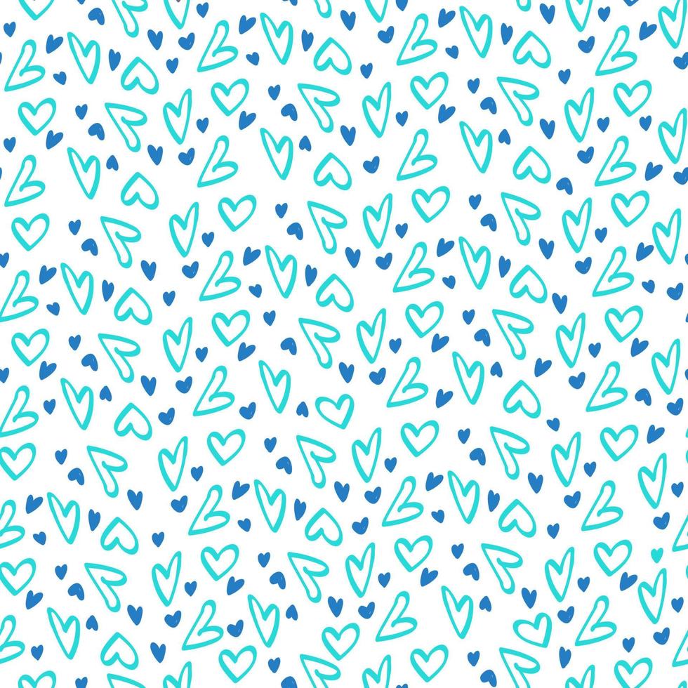 Cute hearts seamless pattern for textile, Valentines Day background vector