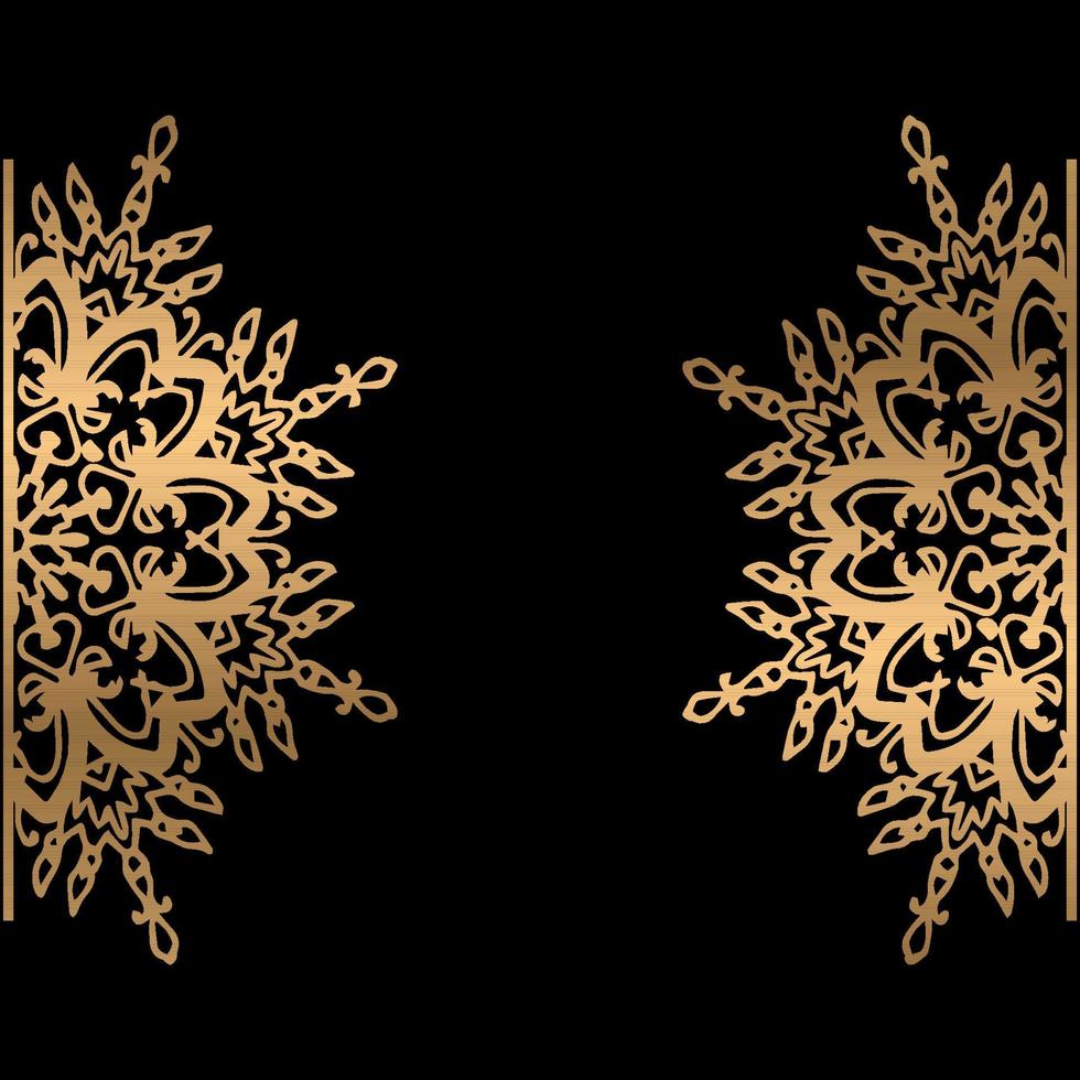 Mandala background hand drawn circle dekor vector