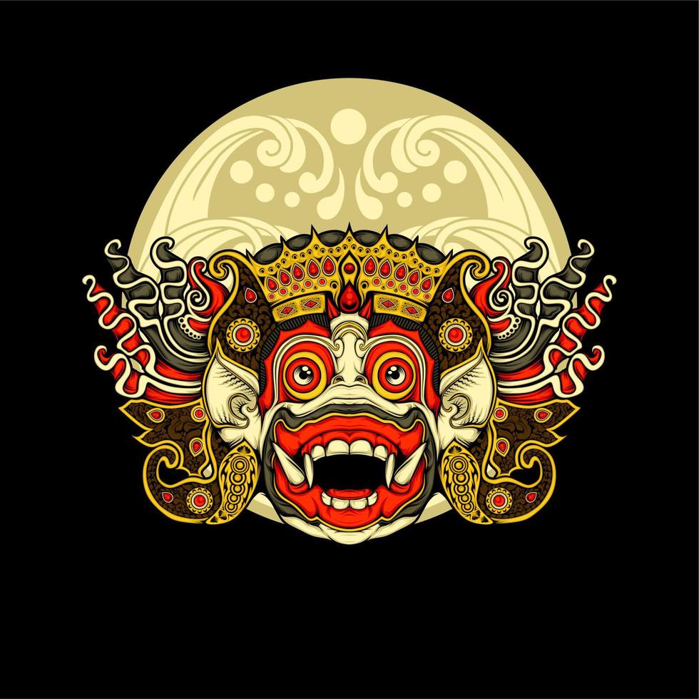 balinese barong illustration vector