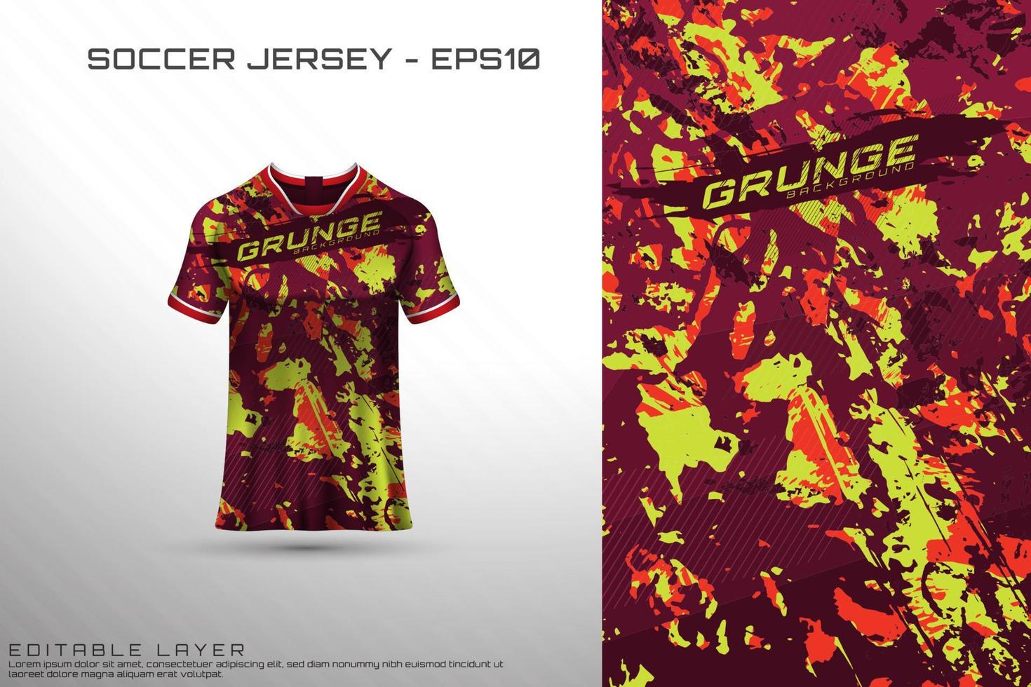 Sports jersey and t-shirt template sports jersey design vector mockup.