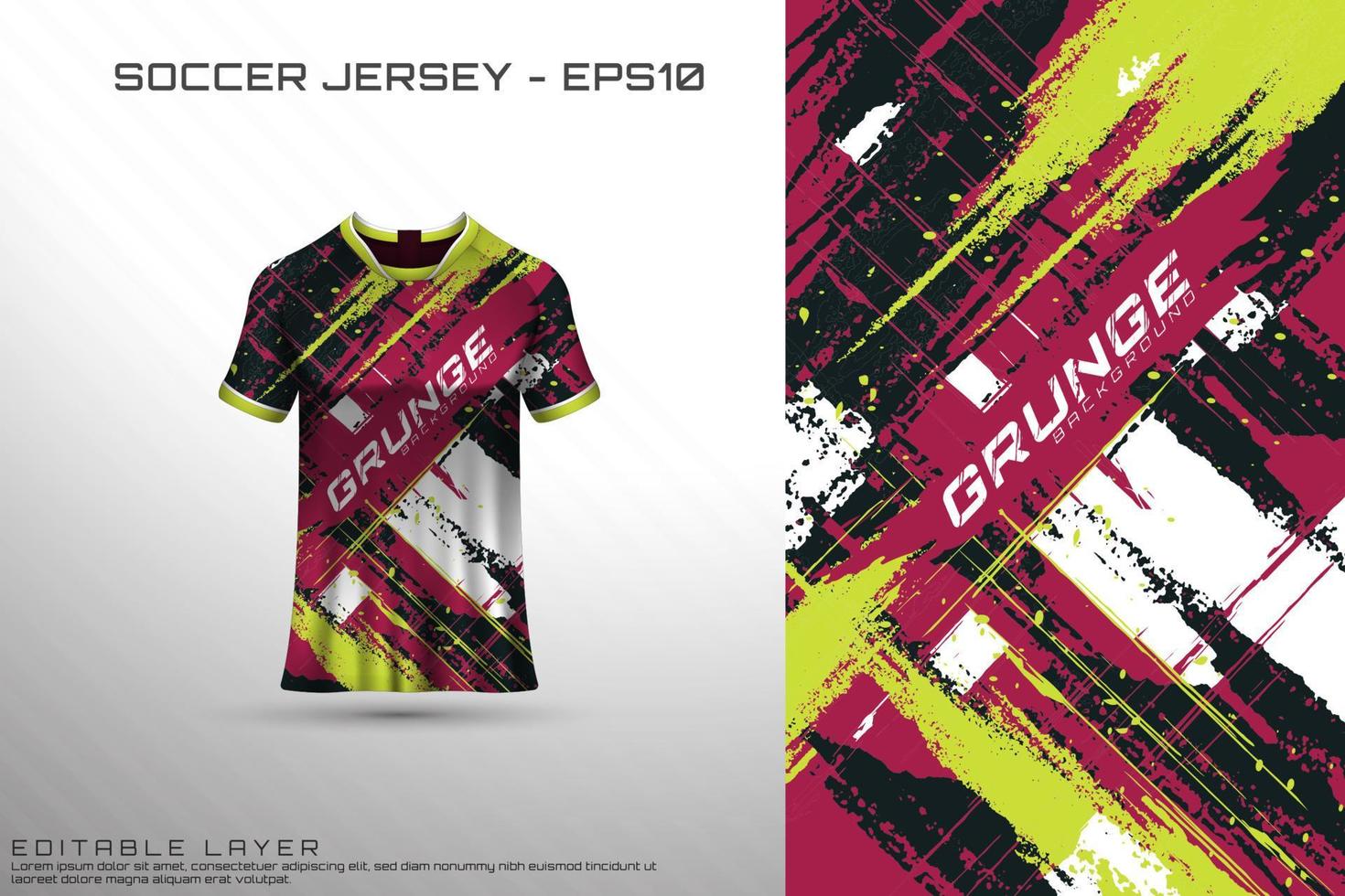 Sports jersey and t-shirt template sports jersey design vector mockup.