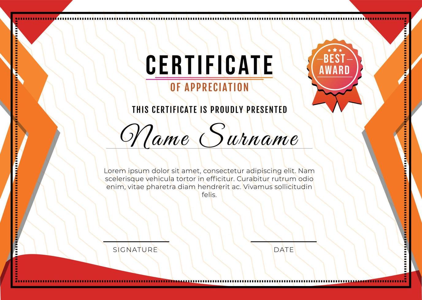 Geometric Design Certificate vector