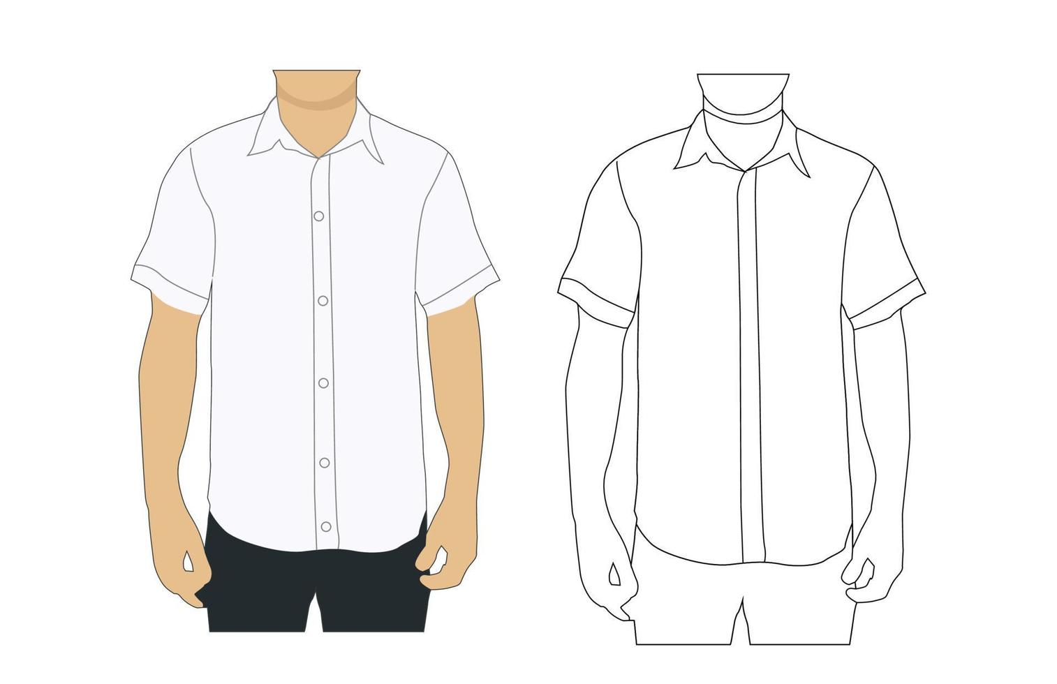 Shirt Template Realistic Blac... vector