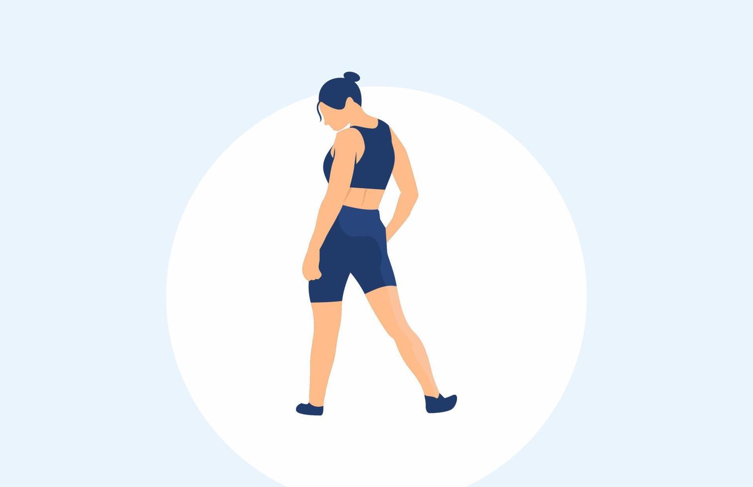 cuerpo meta mujer fitness vector... vector