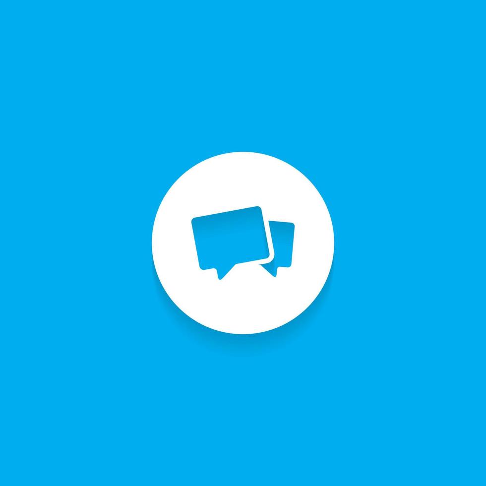 Comment, Talk, Speech Bubble Icon Vector in Flat Style