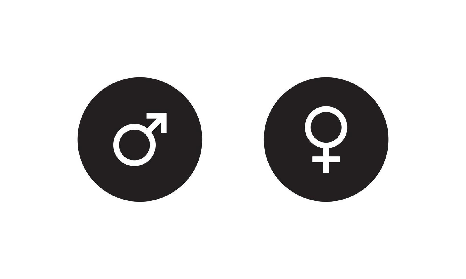 símbolo de signo de icono masculino y femenino. ilustración vectorial vector
