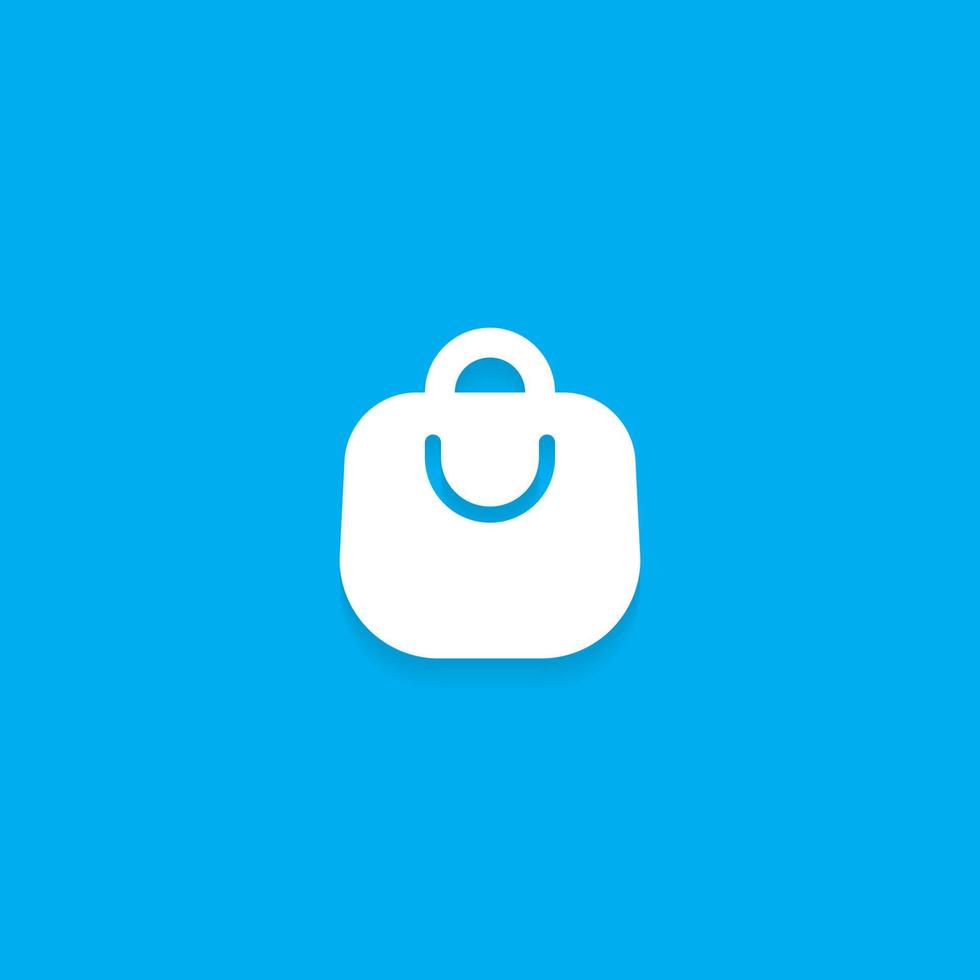 Online Shopping Bag Icon Vector in Flat Style