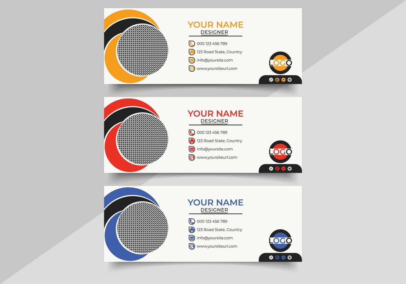 Email signature template or email footer and personal social media cover design . Email signature design and professional facebook banner template. vector