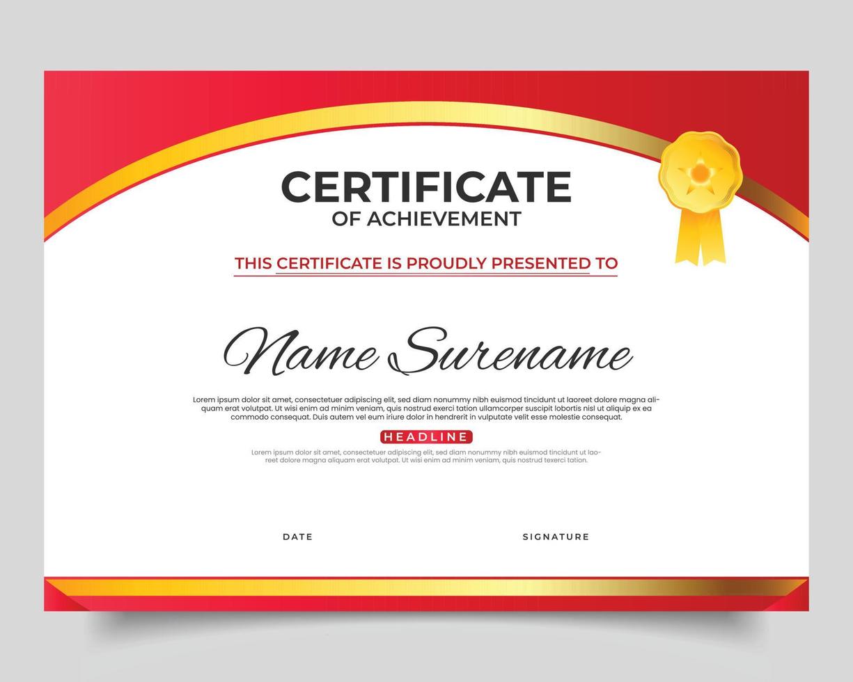 Certificate template design vector