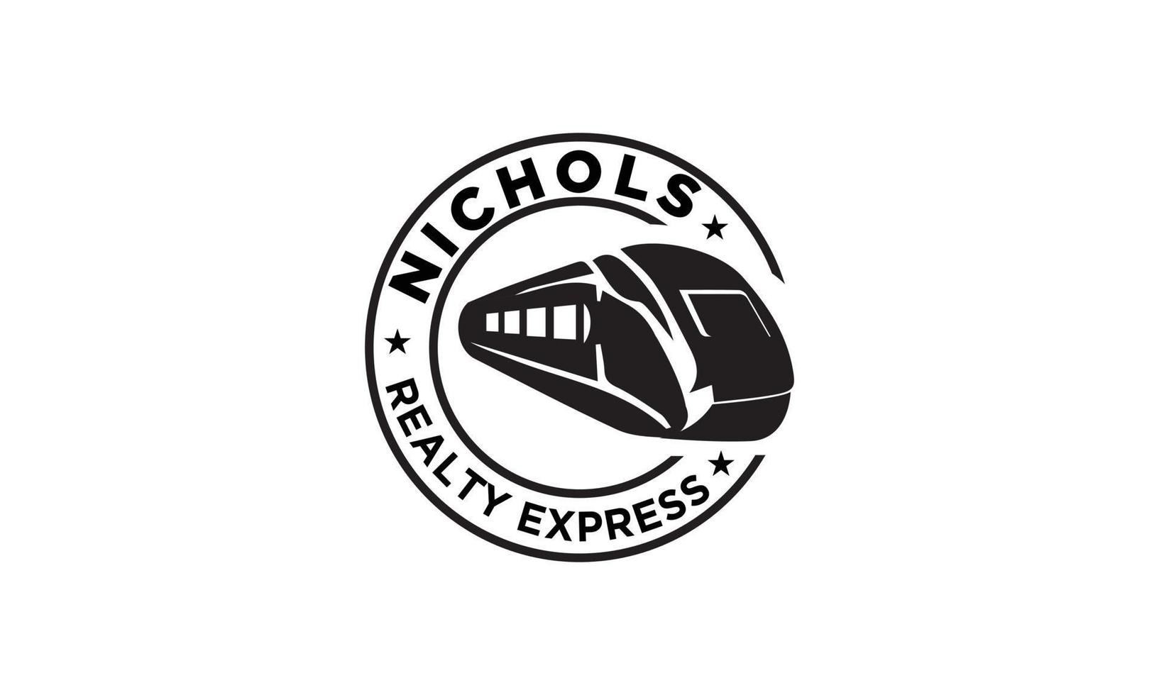 logotipo del tren. diseño de logotipo ferroviario. vector