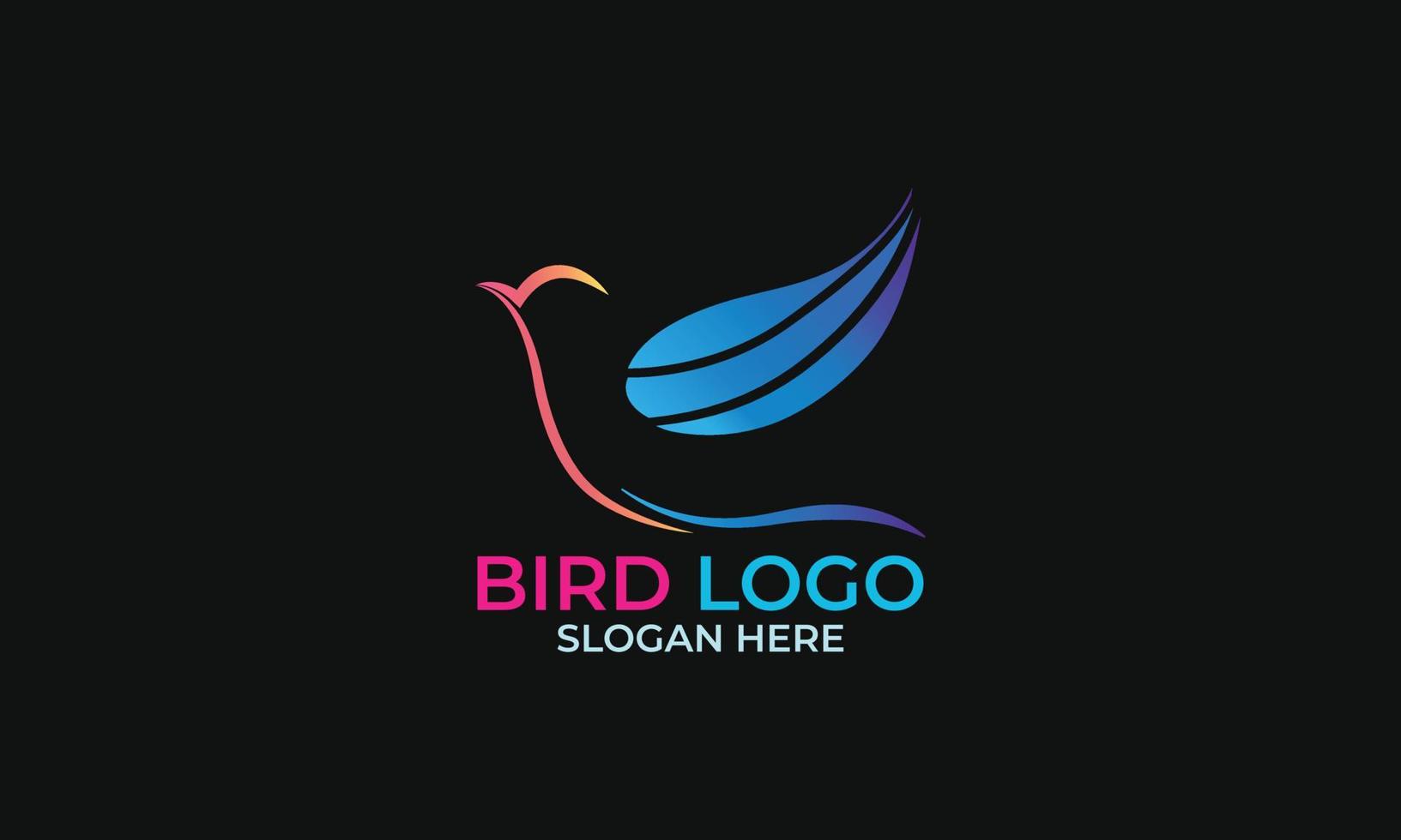 logotipo de pájaro. diseño de logotipo de pájaro vectorial. vector