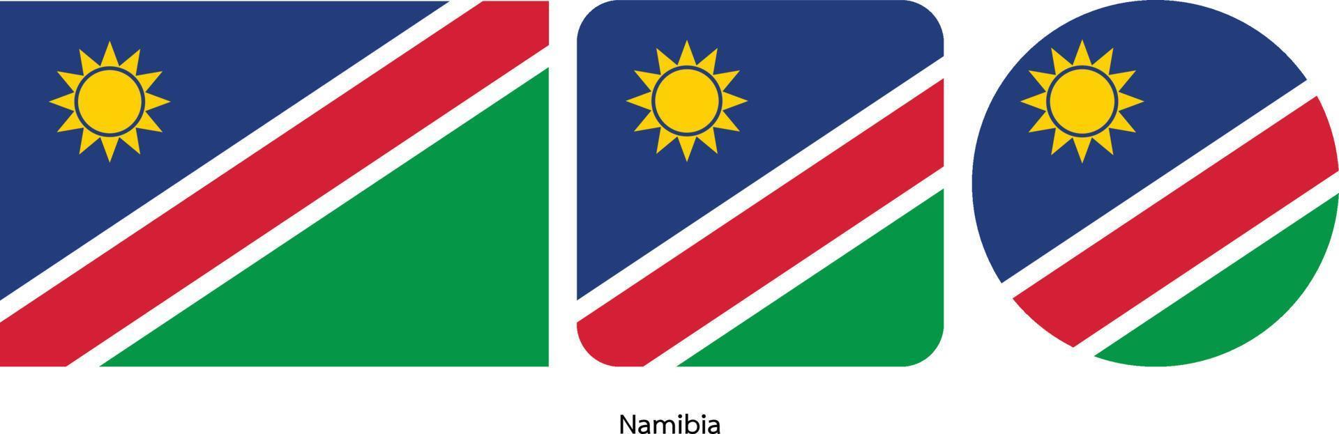 Namibia flag, vector illustration