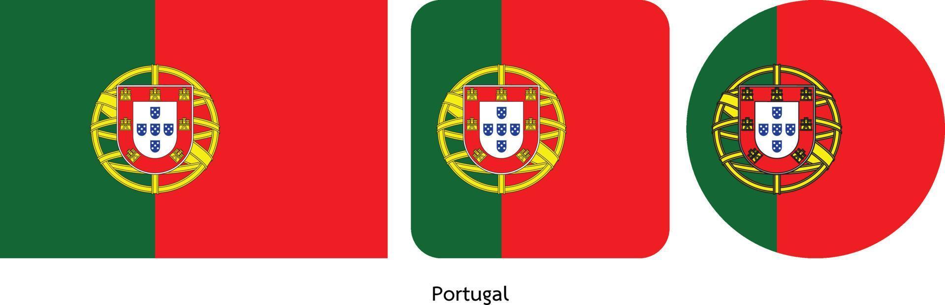 Portugal flag, vector illustration