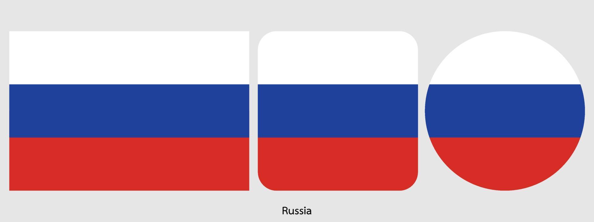 Russia flag, vector illustration