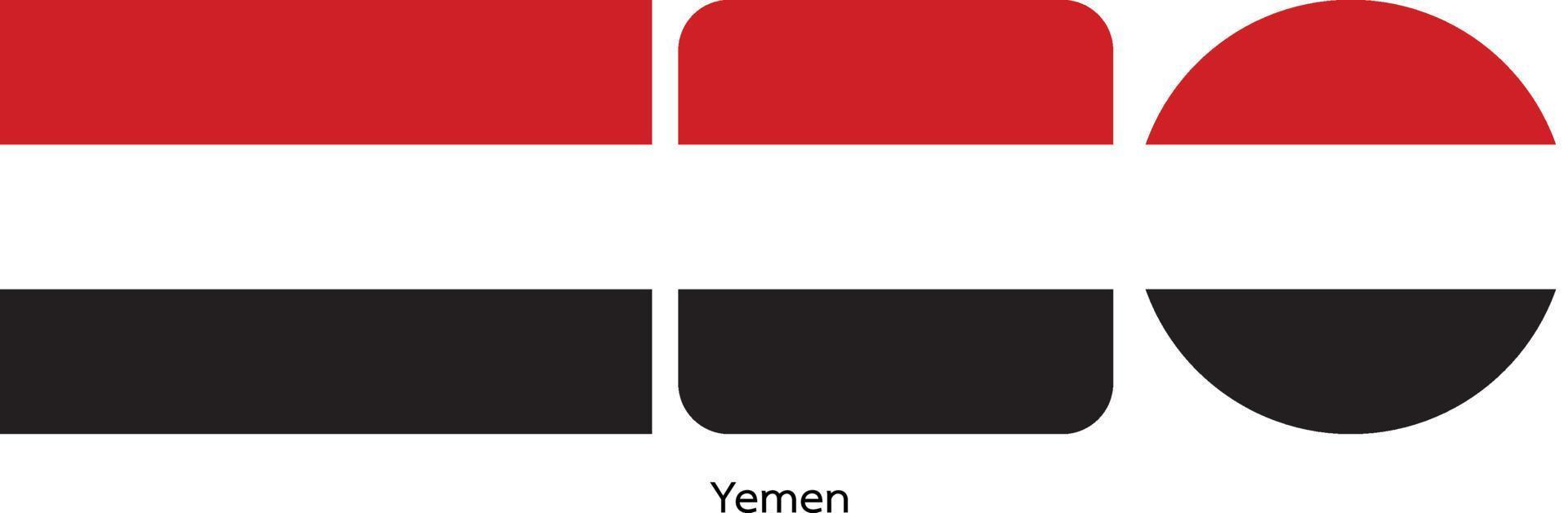 Yemen flag, vector illustration