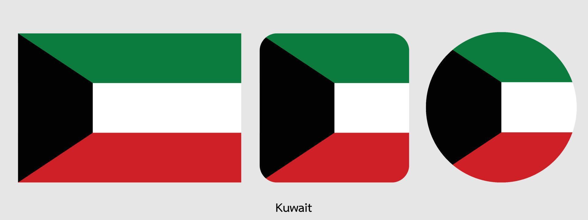 bandera de kuwait, ilustración vectorial vector