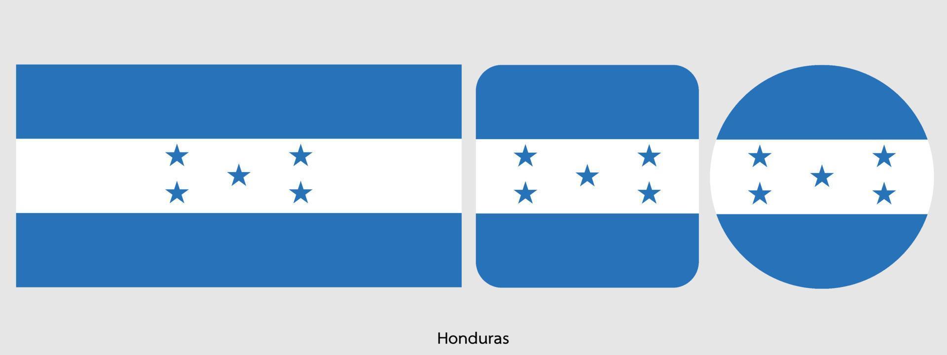 Honduras flag, vector illustration