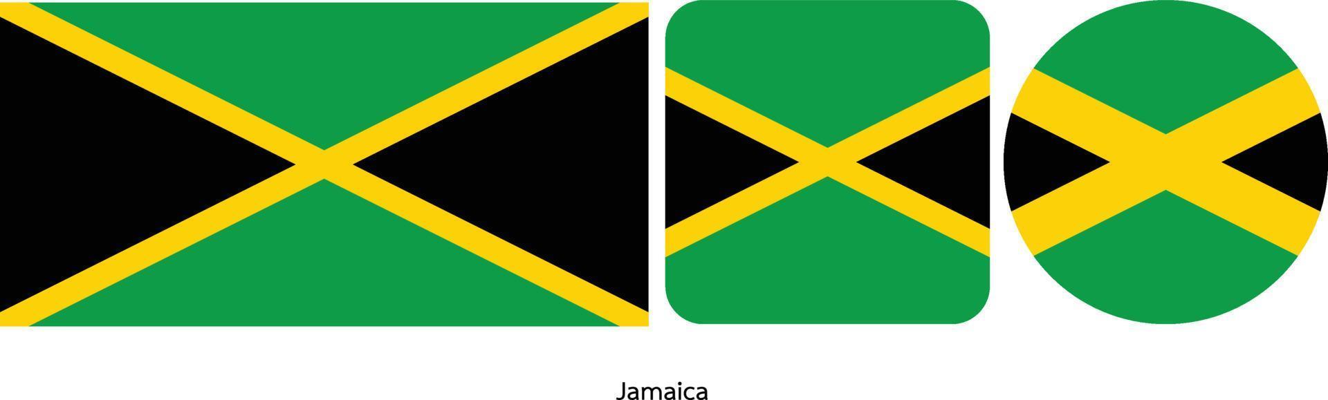 Jamaica flag, vector illustration