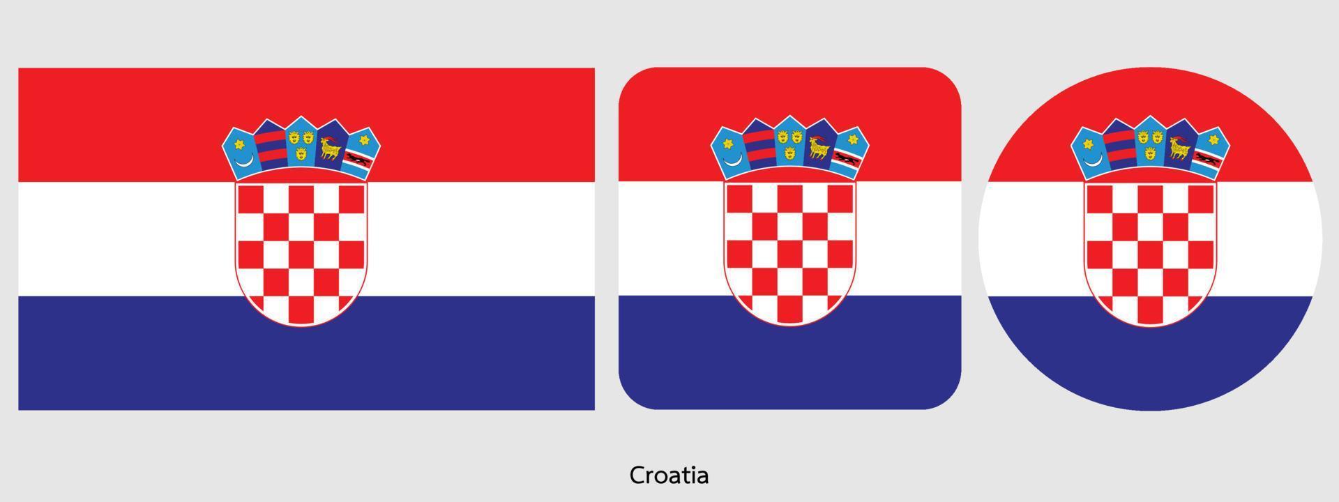 Croatia flag, vector illustration
