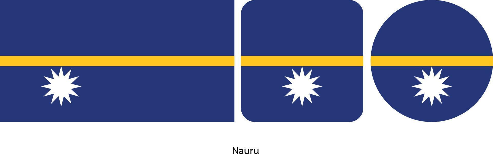 Nauru flag, vector illustration