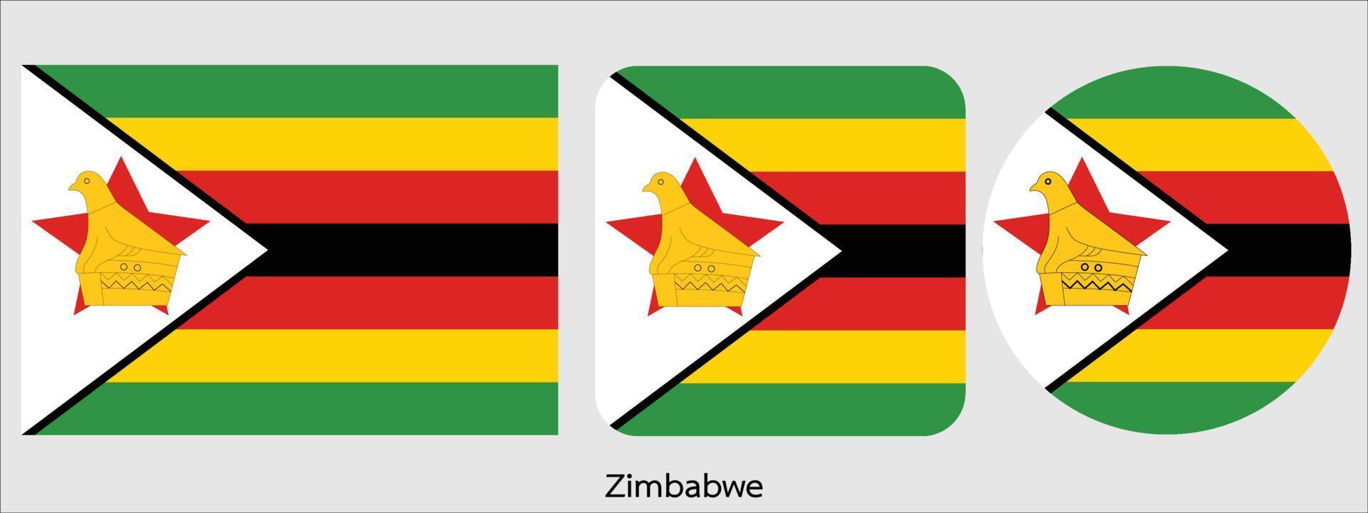 bandera de zimbawe, ilustración vectorial vector