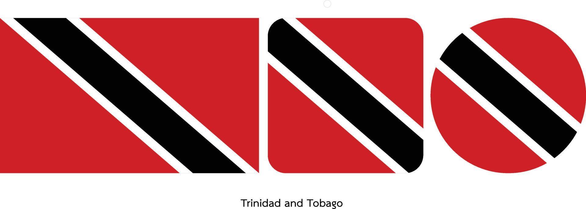 bandera de trinidad y tobago, ilustración vectorial vector