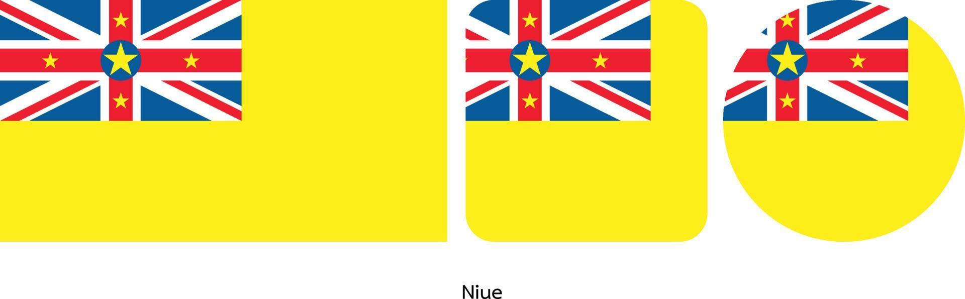 bandera de niue, ilustración vectorial vector
