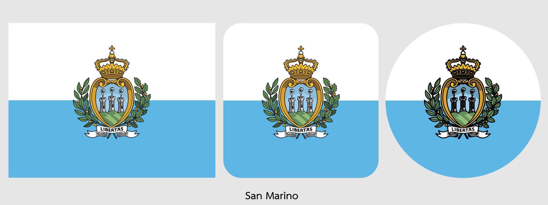 bandera de san marino, ilustración vectorial vector