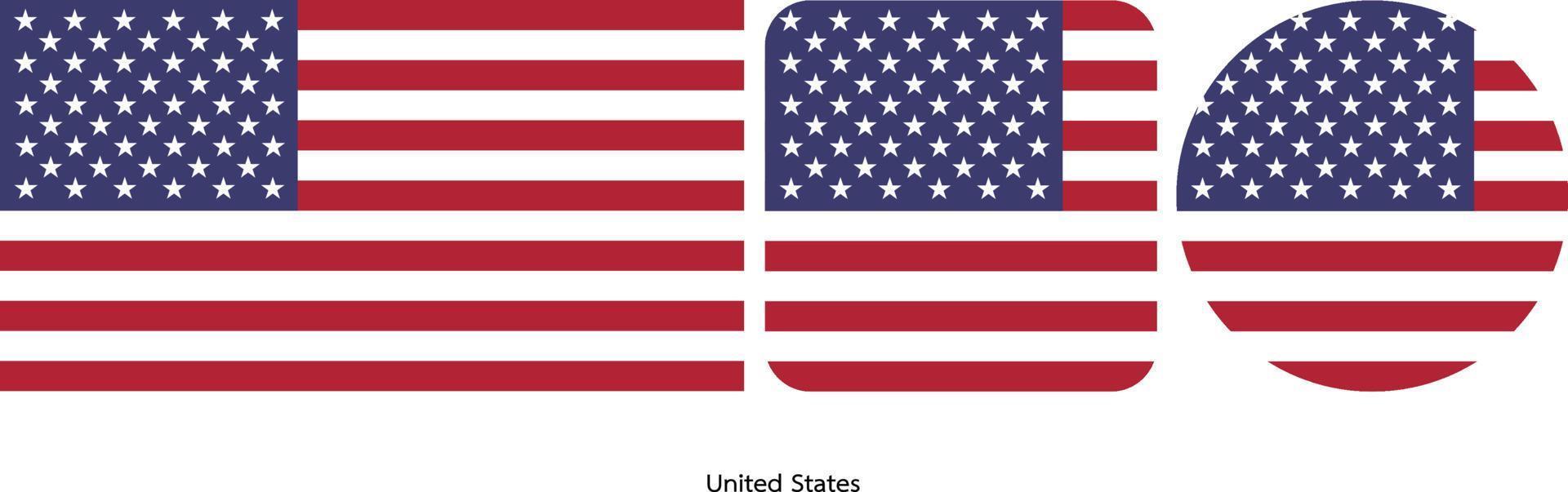 United States flag, vector illustration