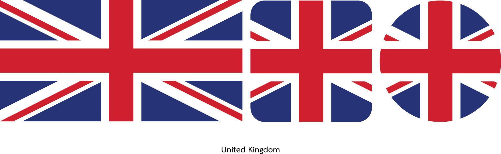 United Kingdom flag, vector illustration