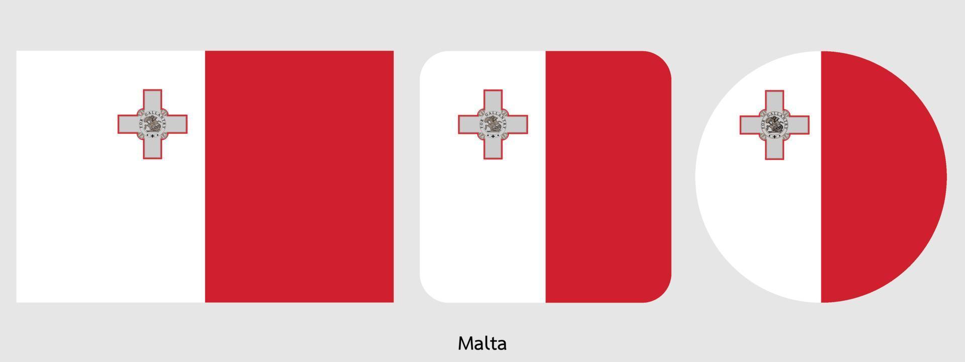 Malta flag, vector illustration