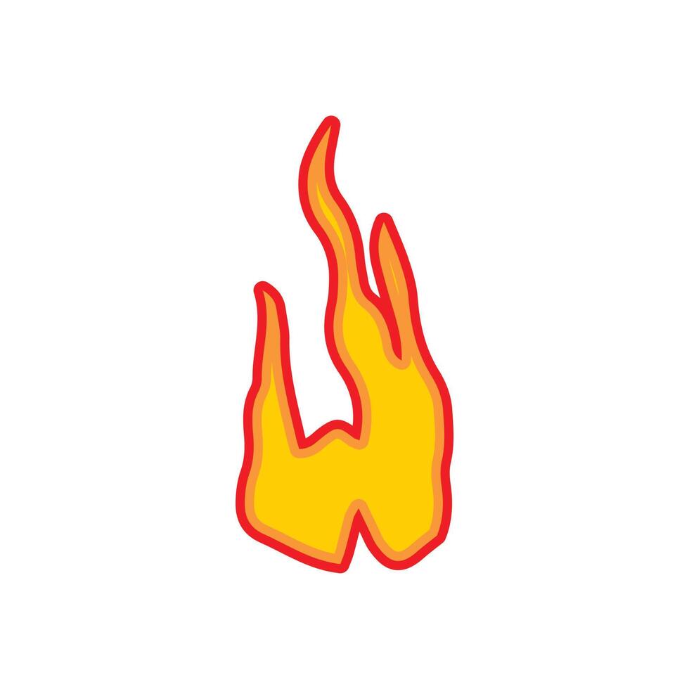 Fire flames vector icons flat design