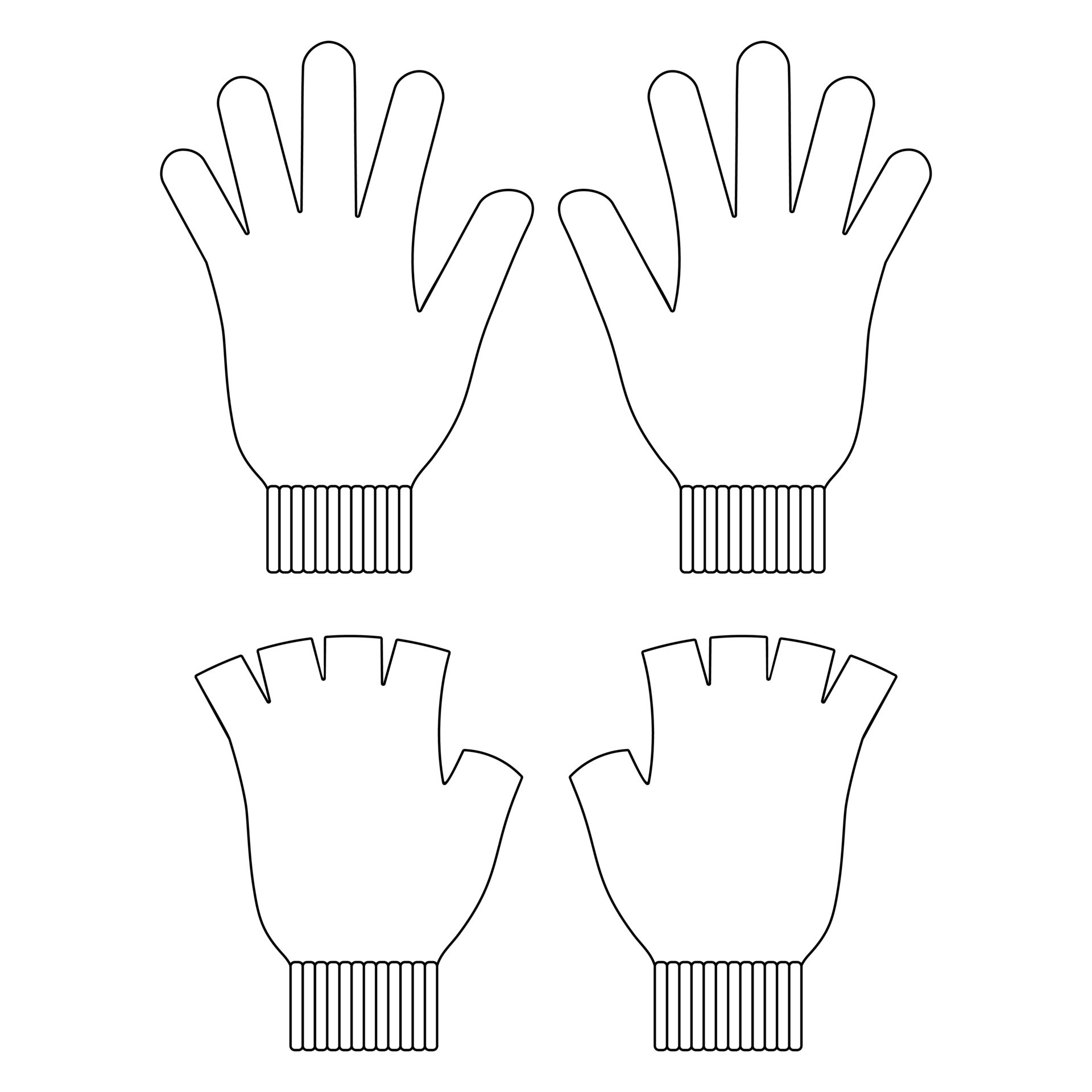 winter gloves template