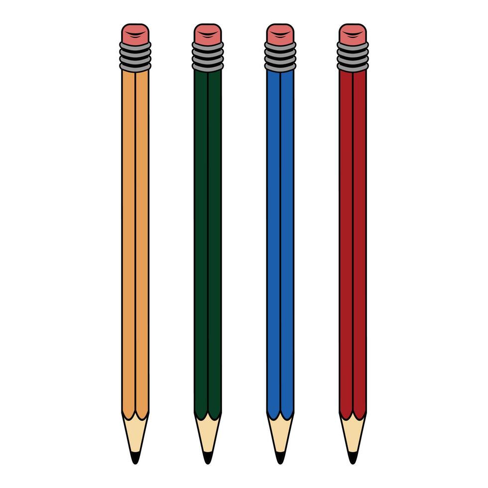 Pencil flat design vector isolated