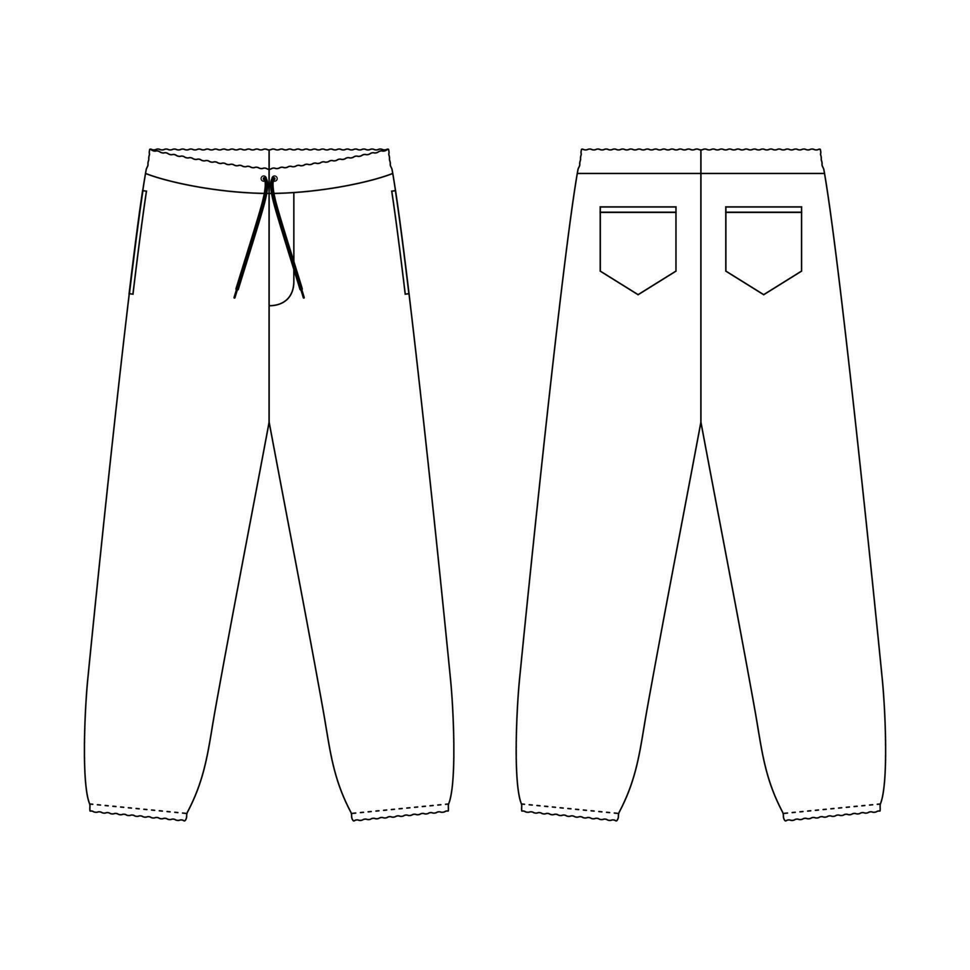 Template sweatpants vector illustration flat design outline clothing ...