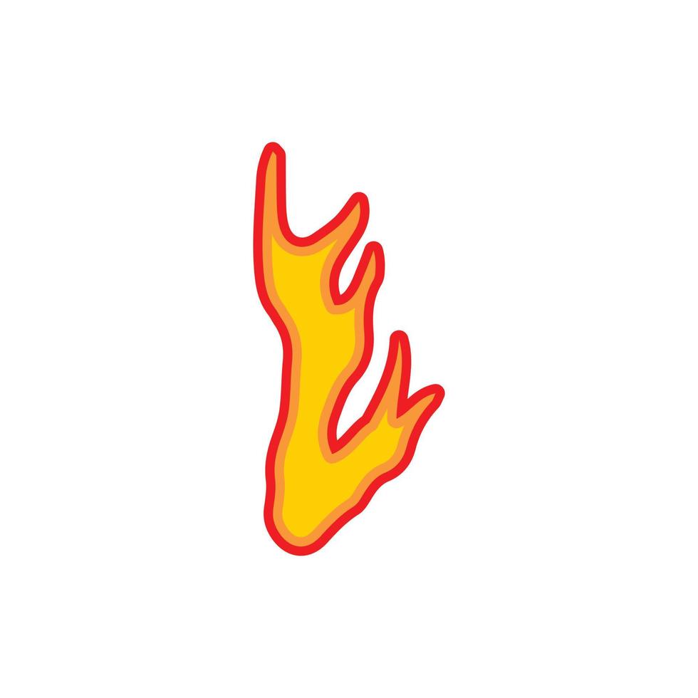 diseño plano de iconos de vector de llamas de fuego