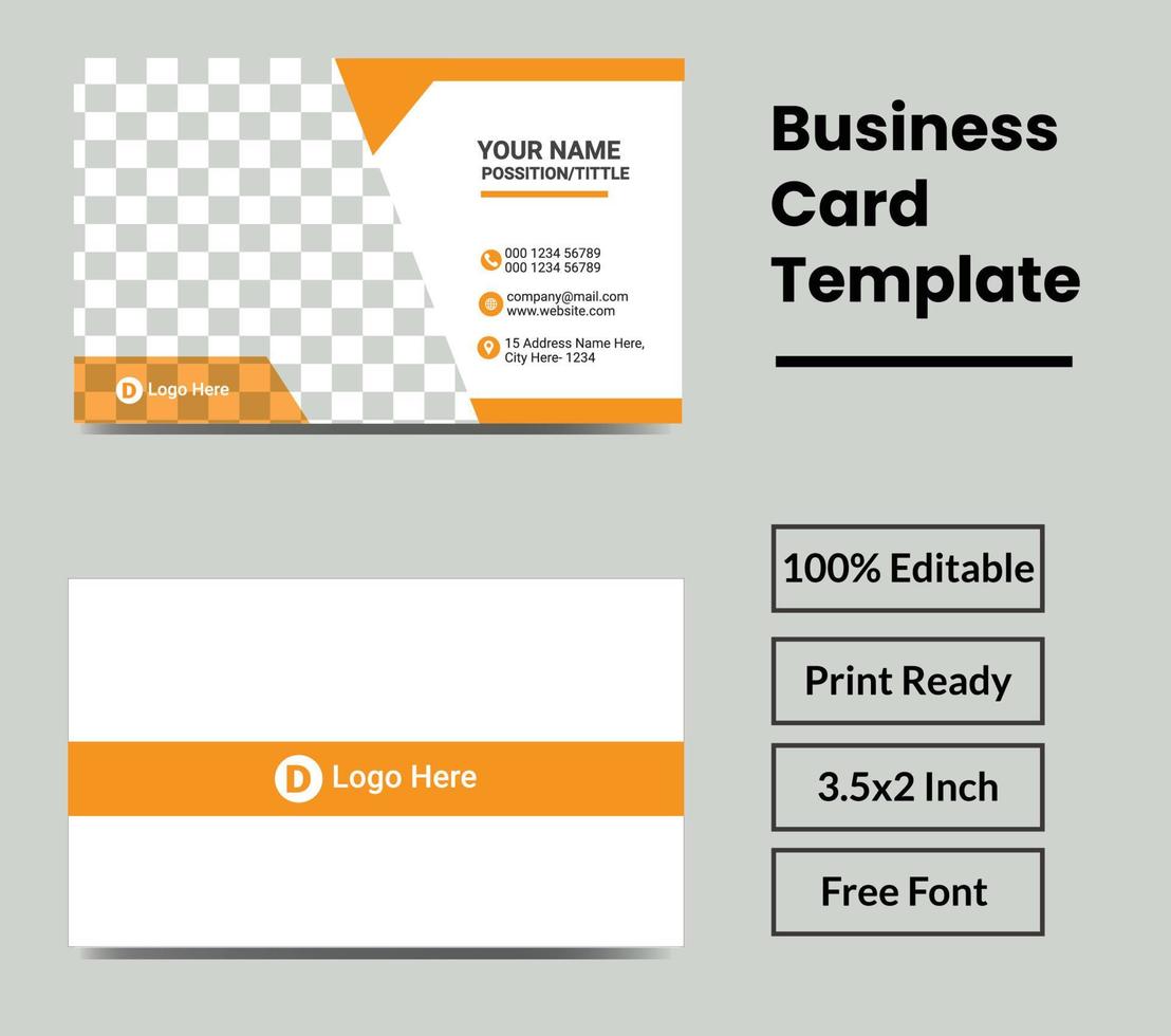 Modern Corporate business  card design template vector