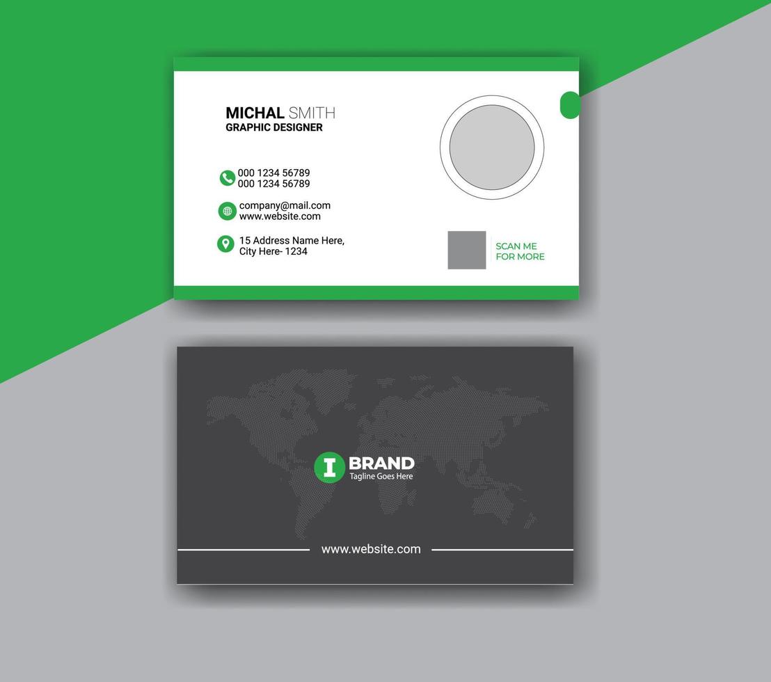 Modern Clean Business Card Design Vector