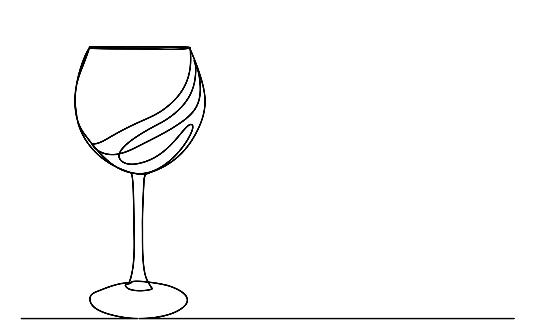 continuous line wine glass 5149486 Vector Art at Vecteezy