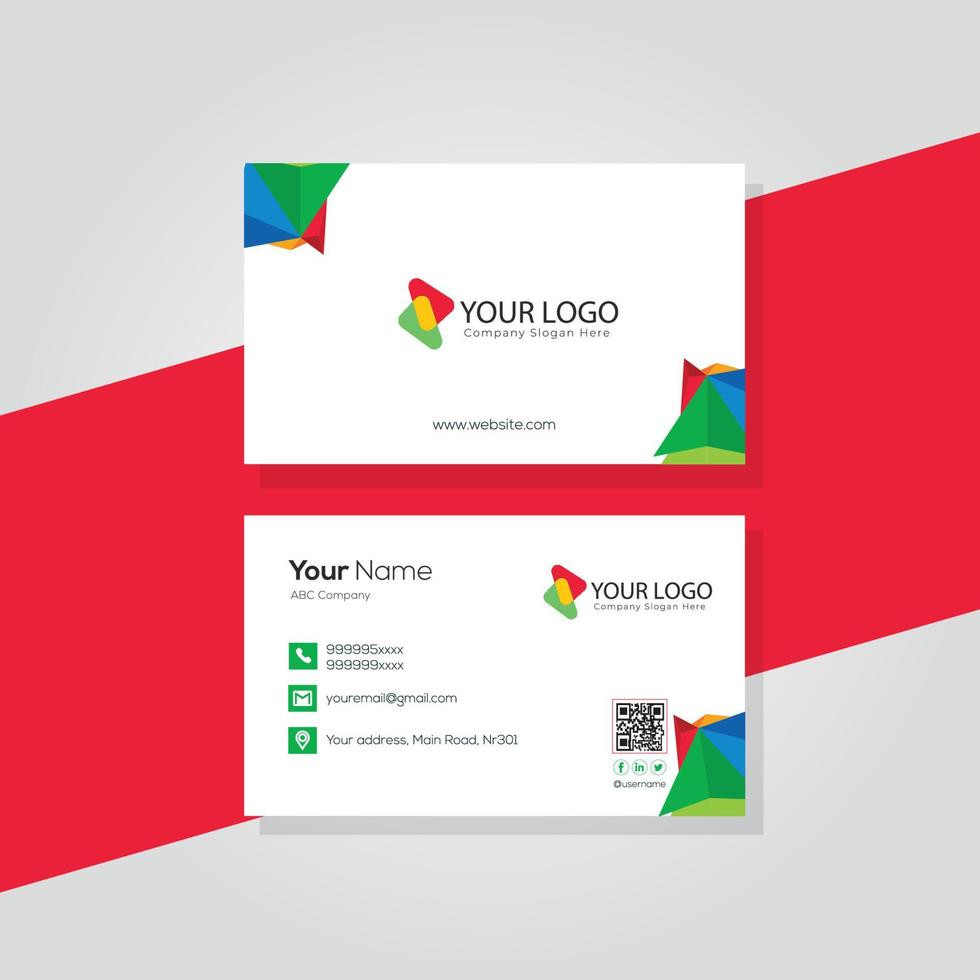 Modern business card design . double sided business card design template Free Vector