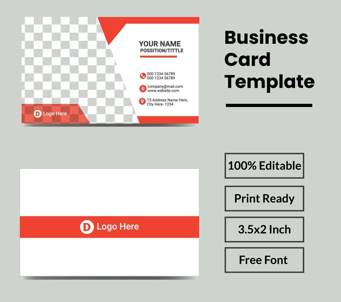 Modern Corporate business  card design template vector