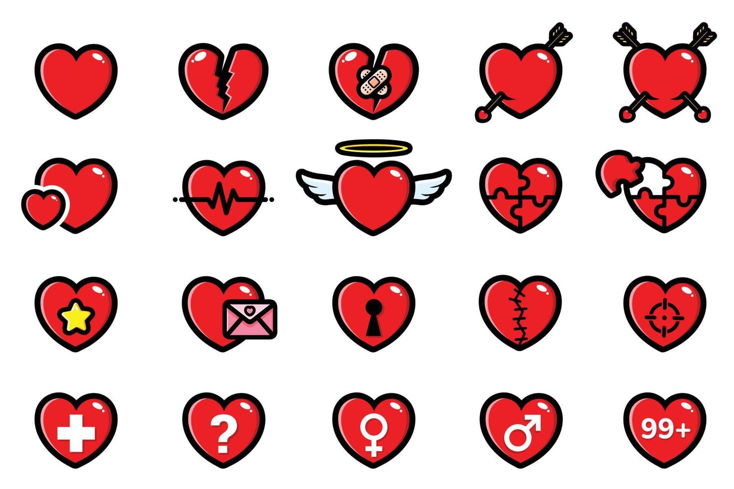 cute heart mascot vector design